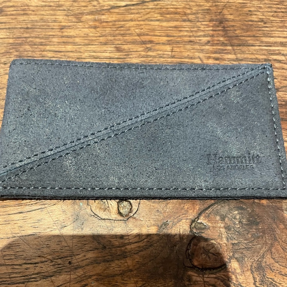 Navy blue the little metro Hammitt card holder Los Angeles